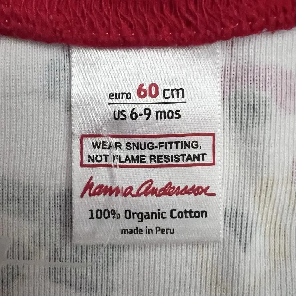 🦄 3/$36 Hanna Andersson Sleeper Boys Size 6-9M Construction Trucks Zip Organic